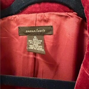 Susan Lewis Burgundy Velvet Jacket